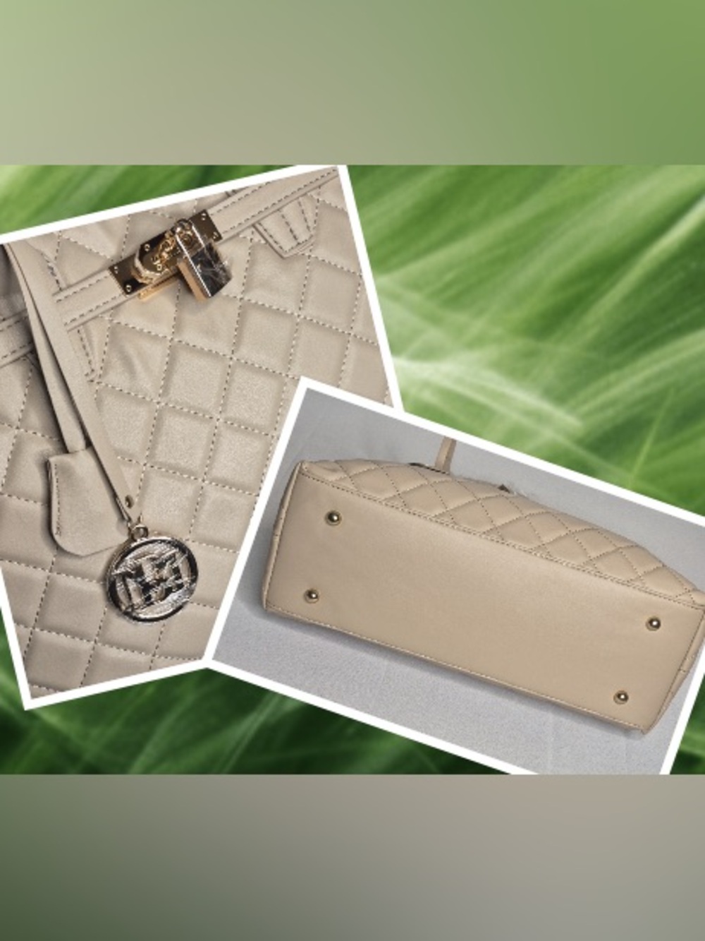 Taupe Badgley Mishka Satchel w/FREE Brooch - Picture 4 of 5